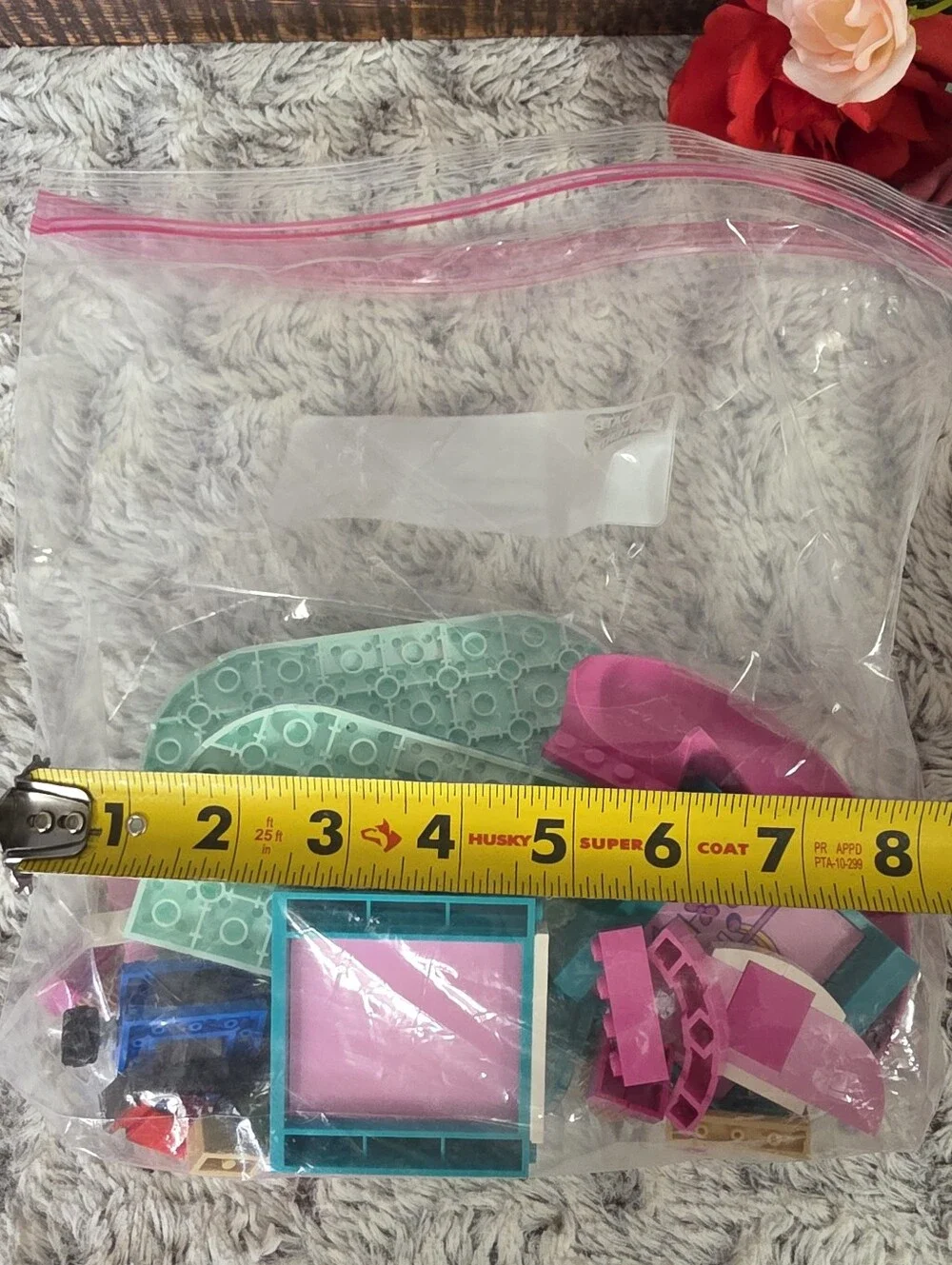 Legos Miscellaneous Mixed Bag of Pieces Assorted Pink Teal